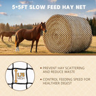 Large Round Bale Hay Net For Horses  5x5 Ft Hay Nets For Horses Slow Feed Knotle