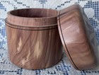 Cedar Box With Fitted Lid 4    Tall Soft Wood Great Grains Hand Turned