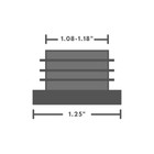  4  Round 1-1 4  1 25  14-20 Gage Black Tubing End Plugs Plastic Insert Caps