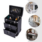 Large Rolling Aluminum Makeup Train Case Salon Cosmetic Trolley Organizer Box