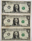  1 Bill 2017 Series One Dollar Bill Star Note Lot Of  3  Frb  l  San Fran  Ca