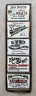 Early 20th Century Hand Painted Milk Glass Counter Advertising Tiles Dunkirk Ny