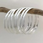 Set Of 7 Bangle Solid 925 Sterling Silver Handmade Statement All Size Bangle P01