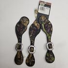 Montana Silversmiths Hand-tooled Leather Ladies Rodeo Spur Straps Includes Extra