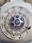 Vintage Bell System Western Electric Rotary Dial Desk Phone  white  500dm 1958
