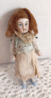 Antique German 3-1 2  Bisque Jointed Dollhouse Miniature Doll
