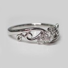 Art Deco Style Round Cut Lab Created Diamond 14k White Gold Fn Engagement Ring