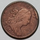 1804 Draped Bust Half Cent - Crosslet 4 stems - Scratches - Us 1 2c Copper Coin
