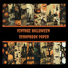 Vintage Halloween Scrapbook Paper  Halloween Ephemera Craft Paper Pad For Scrapb