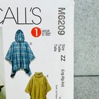 Mccalls 6209 Plus Size Poncho And Belt Hood Loose Misses Sz L Xxl Pattern