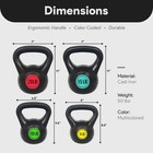 Balancefrom Fitness Home Gym Vinyl Coated Solid Cast Iron Kettlebell Weight Set