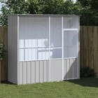 Bird Cage Outdoor Bird Aviary Large Parrot Cage House Galvanized Steel Vidaxl 