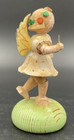 Antique Italian Or German   Wood Girl Angel Band Instrument Drum Missing As Is