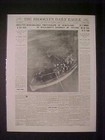Vintage Newspaper Headline steam Ship Wreck Titanic Sinks Disaster Lifeboat 1912