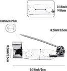 100 Pcs Bar Pins - Silver Brooch Clasp Pins For Badges  Diy Craft  Sewing  Baby