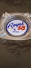 Vintage Breweriana  Collectible  royal 58 Beer - Glass Advertising Ashtray