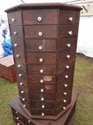 C1903 American Bolt   Screw Co  Dayton  Oh Octagonal Hardware Store Cabinet 98dr