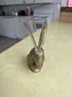 Vintage Brass Bunny Rabbit 4  Tall Figurine