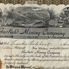 1907 Garfield Mining Company Stock Certificate  Lead  South Dakota  Stunning 