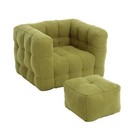 Bean Bag Chair W  Ottoman For Adults Kids Use Lazy Sofa Chair For Home
