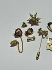 Vintage Fhc Wotm Moose Lodge Legion Heart Gold Tone Pendant Lapel Pin Pendant