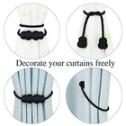 Magnetic Curtain Tiebacks Pack Rope Decorative Curtain Tie Backs 2 Black