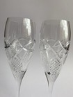Waterford Celtic Knot Celebration Flute Set Of 2 Crystal Flutes 10   h