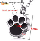 Pet Cat Dog Paw Print Cremation Jewelry For Ashes Wearable Urn Necklace Ke