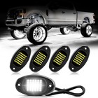 24 X Pure White Led Rock Lights Underbody Glow Lamp For Offroad Suv Pickup Truck