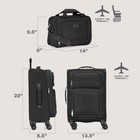 Rio Lightweight Softside Rolling Carry-on Suitcase  4-wheel Set  Black