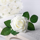 50pcs Real Touch White Rose Artificial Flowers For Wedding   Party Decor