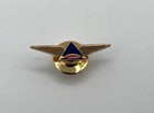 Vtg Delta Air Lines 5 Year Service Pin 10k Yellow Gold And Enamel Lapel Pin