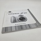 Konica Minolta Dimage Z20 Digital Camera Instruction Manual Only