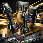 Professional Barber Cordless Hair Clippers  Trimmer    Shaver Set Led Display