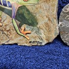 Heather Haynes Mcgee Lot Of Two Vintage Frog  On Agate And Turetella Art