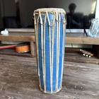 Handmade Blue Wooden Madal Drum Nepali Folk Music 16   