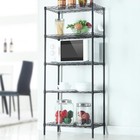 21 l X 11 w X 59 h 4-shelf Shelving Storage Unit Metal Organizer Wire Rack Black
