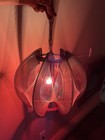 Vtg Mid Century Modern String Art Hanging Lamp Swag Light Mcm Works Secon Style