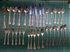 33 Pieces Queen Elizabeth Pattern National Double Tested Silverplate Flatware