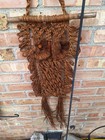 Vintage Handmade Macrame Hanging Owls So Cute 70s Boho