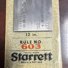 Starrett 603 Rigid Rule 12in Tempered Steel 4r Graduation Metalworking Tool