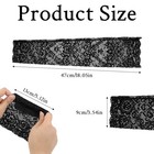Fingerless Black Lace Gloves For Women Elbow Length Lace Arm Sleeves Elegant 