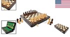 Luxury 10  Wooden Chess Set - Magnetic Travel Board   Extra Pieces Included