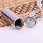 Cremation Bullet Urn Ashes Necklace Keepsake Memorial Locket Pendant Ash Holder