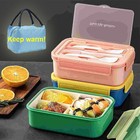 Bento Box Adult Lunch Box Lunchable Food Container With Utensils For Adults Kids