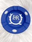 Vintage 1953 Queen Elizabeth Ii Coronation Ashtray Wedgwood Royal Blue Jasper
