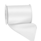 White Double Faced Satin Ribbon  3 X 10 Yards  Solid Fabric Ribbons Roll For    