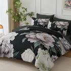 Floral Botanical Comforter 7-piece Bed In A Bag Lightweight Microfiber Bedding