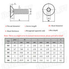 M4 Allen Hex Socket Countersunk   Flat Head Screw Bolt Din 7991 12 9 Alloy Steel