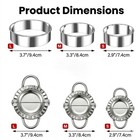 6pcs Professional Dumpling Maker Set - 304 Stainless Steel Medium  White